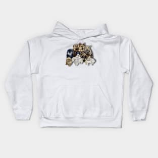 A wobbly 3D pack of dogs! Kids Hoodie